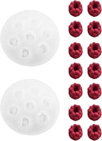 7 Cavity Raspberry Silicone Mold – 2 Pieces Silicone Fruit Mold for Chocolate, Fondant, Candle, Resin & Cake Decor, 3D DIY Candy Baking Tool for Parties & Gifts (Raspberry)