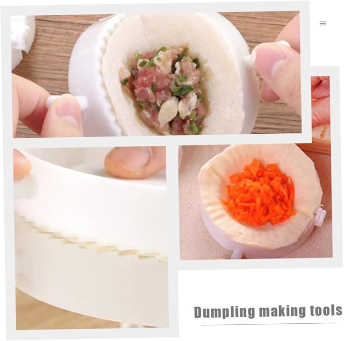 20pcs Dumplings Maker Molds with Lucky Character 7cm Diameter Manual Dumpling Skin Press Kitchen Gadget Hand Tool for Cooking