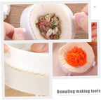 20pcs Dumplings Maker Molds with Lucky Character 7cm Diameter Manual Dumpling Skin Press Kitchen Gadget Hand Tool for Cooking