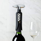 True Self Pulling Corkscrew Wine Opener, Durable Plastic with Easy Turn Chrome Handle, Wine Bottle Opener for Bartenders, Home Bar Tools, Bar Cart Accessories, Kitchen Essentials, Set of 1, Black