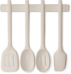 bella 5-Piece Kitchen Tool Set with Magnetic Rack, Silicone, Turner, Spoon, Slotted Spoon, Spatula, Utensil Holder, Magnetic Holder, Non-toxic*, Food-grade, Heat safe to 425°F, Dishwasher Safe, Slate