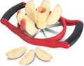 Newness Apple Slicer Corer, 8-Slice [Large Size] Premium Apple Slicer Corer, Cutter, Divider, Wedger, Stainless Steel Easy Grip Fruit Slicer with Sharp Blade for Apples, Pears and More, Red