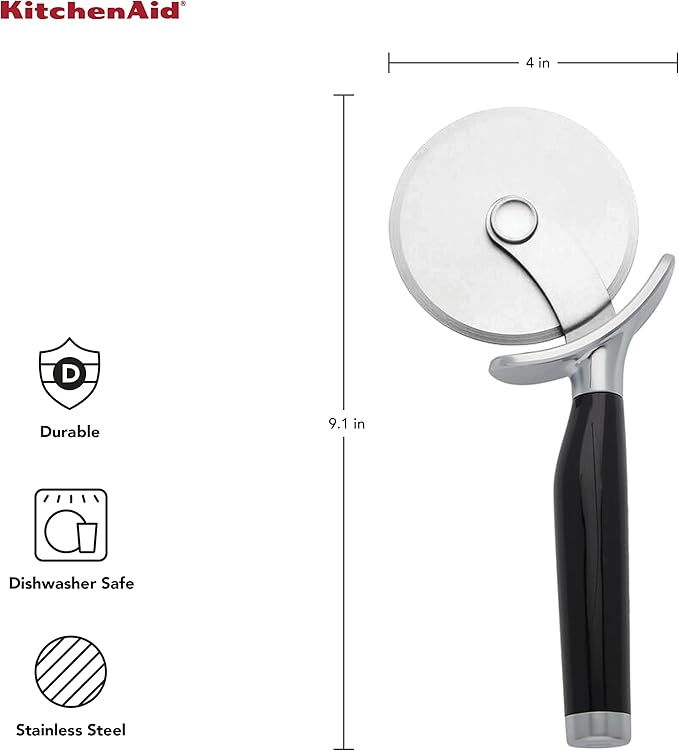 KitchenAid 15-Piece Tool and Gadget Set with Pizza Wheel, 9-Inch, Black