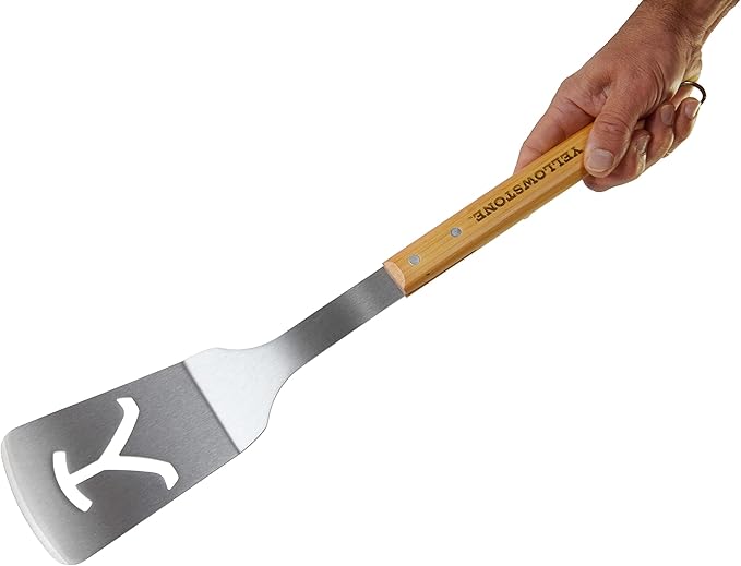 Y Yellowstone BBQ Tool Set - 2 Piece Spatula & Tongs, Grilling Utensils Set, Stainless Steel Barbecue Accessories for Outdoor Grill, Grill Gift for Men, Authentic Yellowstone Merchandise