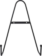 Milltown Merchants™ Metal Display Stand - Free Standing or Wall Mounted Decorative Plate Holder - Versatile Plate Hanger Stand - Black Metal Plate Stand - (4 Pack, X-Large)