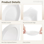 4 Pcs Oval Au Gratin Baking Dishes, Ceramic Banana Split Dish Boats, 8 X 4 In Oval Oven & Microwave Safe Serving Dishes, Mini Casserole Dishes With Handles, Easy To Clean And Stackable
