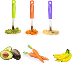 Mini Avocado Masher, Heavy Duty, Kitchen Utensil. Stainless Steel, Tiny Masher, Compact Mini Masher for Avocado - Effortless Guacamole Preparation, Dishwasher Safe (Orange)