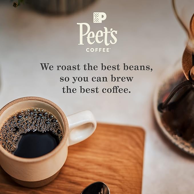 Peet's Coffee, Medium Roast Keurig K-Cup Pods - Single Origin Brazil 60 Count (6 Boxes of 10 K-Cup Pods)