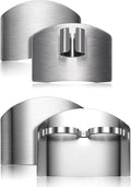 Stainless Steel Finger Guards For Cutting Food Avoid Hurting, Premium 304 Stainless Steel Finger Protector,Slicing Tool Finger Protectors when Cutting, Slicing, Dicing, Chopping (2A 2B)