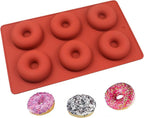 2pcs Silicone Donut Molds, Non-stick Donut Pan Resuable Silicone Baking Pans for Doughnut (Dia.-2.6in)