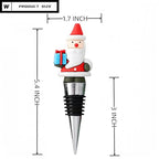 Xmas Decorative Wine Stopper,Cool Wine Bottle Stoppers for Glass Bottles,Crystal Bottle Stopper Fits Standard Bottles,Fancy Decors Wine Tools (Xmas1)