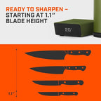 TUMBLER Pro Rolling Knife Sharpener™ - Knife Sharpening Made Easy - Ultimate Gift for Father's Day - Kit with Removable Disc System - 4-Layer Diamond Sharpening Disc & EdgeBoost Ceramic Disc (Green)
