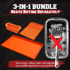 KITCHEN PERFECTION Ultimate Kit for Blackstone Griddle 36 Inch - Silicone Griddle Cover Mat + Griddle Accessories Mat + 2 PCS Silicone Grease Cup Liners Hermetic Protection from Rust & Debris All Year