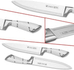 Kitchen Knife Set, 9-Piece White Kitchen Knife Set with Acrylic Block, Non Stick Sharp High Carbon Stainless Steel Knife Set for Kitchen Cutting Meat Slicing Chopping Kitchen Women Gifts