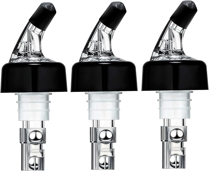 3 Pack Measured Liquor Pour Spout, Liquor Bottle Pourers, Measure Pour Spout for Liquor Bottles, Bottle Pourers for Alcohol, Shot Pourer Cocktail Liquor Dispenser Bar Bartending Tool -1oz/30ml