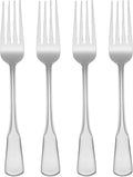 Oneida Silverware Set, Colonial Boston Everyday Dinner Forks 4-Piece Flatware Set, Service For 4, 18/0 Stainless Steel, Rust Resistant, Dishwasher Safe, Utensils Sets, Dinner Fork (Silver, 4 Piece)