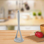 ABOOFAN Potato Masher, Silicone Manual Masher Nonstick Pumpkin Ricer Press Mashed Mud Crusher Kitchen Tools for Bean Root Vegetables Fruits Baby Food Avocado Garlic Grey