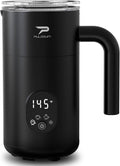 Milk Frother and Steamer 4 in 1 Automatic Coffee Steamer Frother, 11.8OZ / 350ML Warm and Cold Foam Frother for Coffee,Latte, Cappuccino, Macchiato, Hot Chocolate (Black)