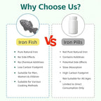 Iron Fish for Cooking, 2-Pack Reusable Natural Sources of Iron Ingot for Daily Iron Supplement, Iron Cooking Tool to Add Iron to Food & Water, Ideal for Anemia, Vegans