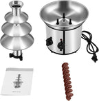 Chocolate Fountain, 4 Tier Chocolate Fondue Fountain, Electric Chocolate Melting Fountain Machine, 60oz Nacho Cheese Fountain with Spiral Splash-Proof Design for Parties, Weddings, Events