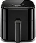 Simple Deluxe 8-in-1 Air Fryer 3 Qt, Digital Preset Airfryer with Overheat Protection and Auto Shut-Off, Nonstick and Dishwasher-Safe Basket for Fries, Bake, 60-Min Timer, Max 400°F, 800W, Black