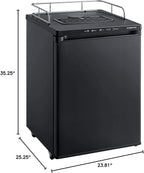 EdgeStar BR3002 24 Inch Wide Kegerator Conversion Refrigerator for Full Size Kegs with Deep Chill Mode - Black