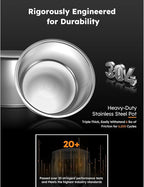 Nuwave Duet Air Fryer, Electric Pressure Cooker & Grill Combo, 540 IN 1 Multicooker with 3 Removable Lids, Slow Cook, Sautés, Dehydrator, 18/10 SS Pot, Sure-Lock Safety Tech & 13 Deluxe Accessories