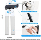 Can Opener Manual, Can Openers Hand Held with Comfort Anti-Slip Handles, Heavy Duty Stainless Steel Can Opener Smooth Edge and Bottle Openers, Easy Turn Can Openers for Seniors, Kitchen, White