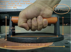 Firsgrill Cast Iron Grill Presses with Wood Handle (Round & Rectangle w Flat Bottom)