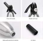 ALIMOTA Soda Streaming Machine - Carbonated Water Machine with CO2 Tanks, Sparkling Water Maker, Soda Water and Cocktail Maker Machine, All-in-one Soda Maker Solution(Silver)
