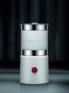 Bistro 13.5oz Bistro Barista Electric Milk Frother, Automatic Temperature Control, Boil-Dry Protection, White