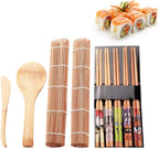 Zerodis Sushi Rolling Mat Kit Tool Gadget Sets Tools Effortless Rolling for Beginners and Family Cooking At Home or Restaurants Sushi Mat Kit Making Kitchen (Assorted Color)