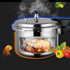 Electric Pressure Cooker, Kitchen Pressure Cooker Cookware 18/20/22cm Gas Stove/Open Fire Pressure Cooker Outdoor Camping Cook Tool Steamer,One Color-4L