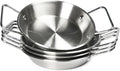 Au Gratin Dishes Stainless Steel, Specialty Gratins Pots and Pans, Cookware, Small Baking Dish with Handles, Set of 4, 20 Oz, for Oven Roasting, Individual portion, Pie (Silver, 7.5 Inch)