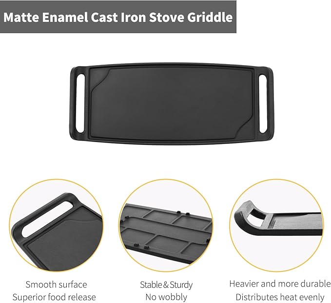 19.1 In AEB72914211 Griddle Replacement Parts for LG Gas Stove Parts Top Cast Iron Center Burner Griddle AEB72914208 AEB72914204 LDG4313ST LG Gas Range Cooktop Griddle Plate Flat Top Pan 1Pcs