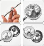 Silver 304 Stainless Steel Flour Powder Filter Spoon, Baker Dusting Wand For Sugar Flour Spices, Flour Sugar Powder Spoon Kitchen Tools, Baking Sifters Baking Tools and Accessories