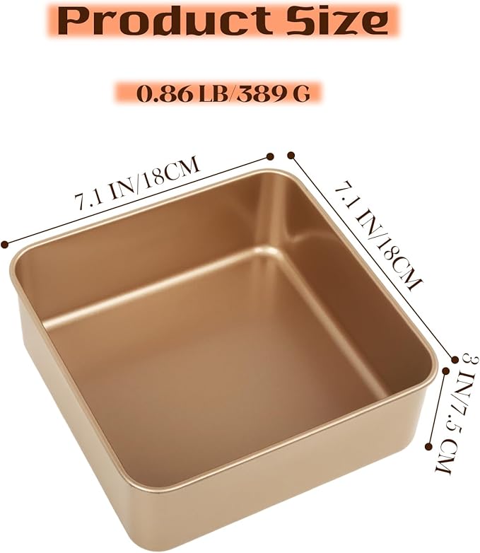 Baking Sheet Pans,2 Pack Nonstick Baking Sheet Pans,Cookie Sheet, Brownie Pan, Bread Pan for Toaster Oven, Small Baking Tray,Bakeware for Cakes, Cookies & Breads (7 Inches)