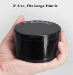 KINGTOP Grinder, Large 3" Spice Grinder (Midnight Black)