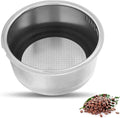 1PCS 51mm 2 Cups Portafilter Filter Basket, Stainless Steel Pressurized Mesh Coffee Filters Bottomless Portafilter Coffee Machines Accessories for Semi-Automatic Coffee Machine Series(Double Cup)