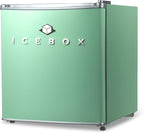ICEBOX 1.7 Cu. Ft. Compact Refrigerator, ENERGY STAR Certified Small Refrigerator, Single Door Mini Fridge with Chiller Compartment, R600a Refrigerant, IBCR17MNT, Mint Green