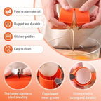 Egg Shell Opener, 2025 New Egg Cracker Tool for Raw Eggs, Stainless Eggs Peeling Tool Kitchen Gadgets, Eggshell Breaker for Hard Boiled Eggs (Orange)