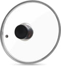 Glass Lid for Frying Pan Tempered Glass Pot Lid with Stainless Steel Rim for 8 Inch Frying Pan Wok Pot Skillet (8 Inch)