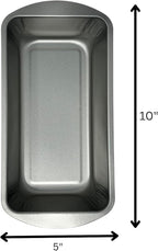 Bread Loaf Pans Set of 2, 10” x 5” Nonstick Bakeware for Banana Bread, Meatloaf, Zucchini, Pumpkin, Sourdough, Steel Loaf Baking Pans, Dishwasher Safe