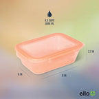 Ello Snap & Nest 10-Piece 4.5 Cup Plastic Meal Prep Set, Reusable Food Containers for Healthy Eating, Freezer, Dishwasher Safe, Cactus Blooms