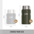 THERMOS Stainless King Vacuum-Insulated Food Jar, 24 Ounce, Army Green