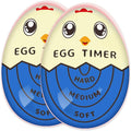Lasubst Egg Timer for Boiling Eggs that Changes Color When Done, Blue, Pack of 2