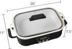 Magnifique 4 Quart Casserole Digital Slow Cooker, Premium Ceramic Bakeware for Oven, Dishwasher Safe Baking Dish,Black