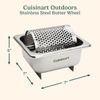 Cuisinart Stainless Steel Butter Wheel, Raised Bottom Butter Roller for Griddle for Golden Crust and Even Spread, Kitchen Grill Accessory for Burgers, Bread, BBQ, Cookouts, Tailgates