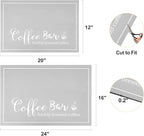 Findosom Dish Drying Mat, 16"x 24" Super Absorbent & Hide Stain Coffee Mat, Cuttable Drying Mat for Kitchen Counter, Coffee Bar Accessories, Under Dish Rack, Coffee Maker, Espresso Machine, LightGrey