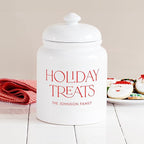 Let's Make Memories Personalized Cookie Jar - For Bakers - Kitchenware - Ceramic - Airtight Lid - Holiday Treats - Christmas Cookie Storage